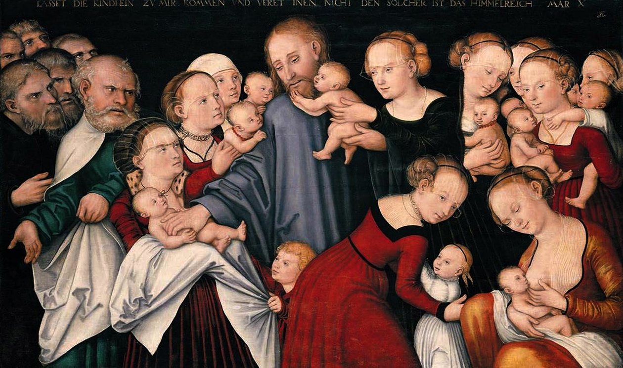 Cristo abençoando as crianças, c.1540 de Lucas Cranach the Elder
