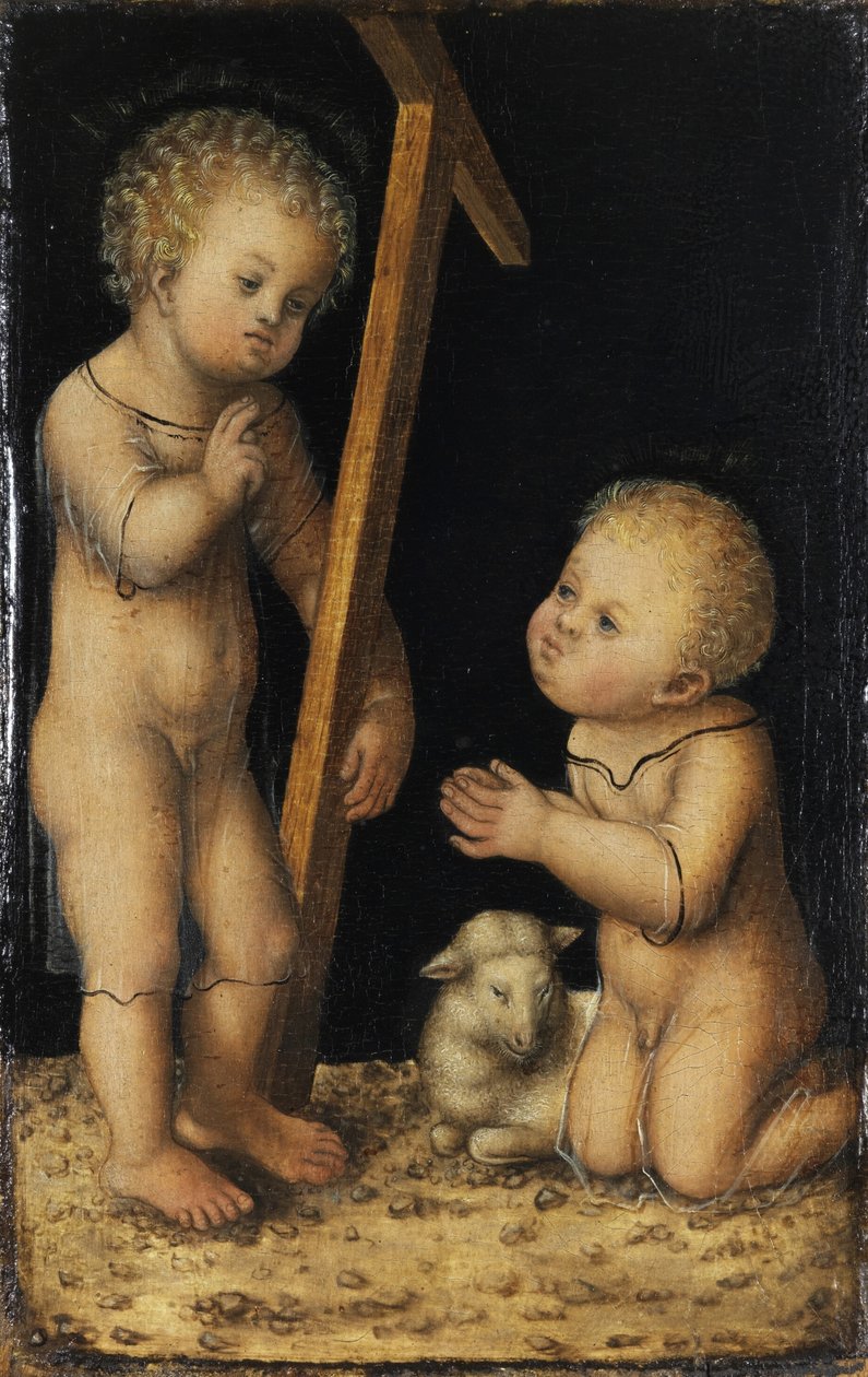 Cristo e João Batista quando crianças de Lucas Cranach the Elder