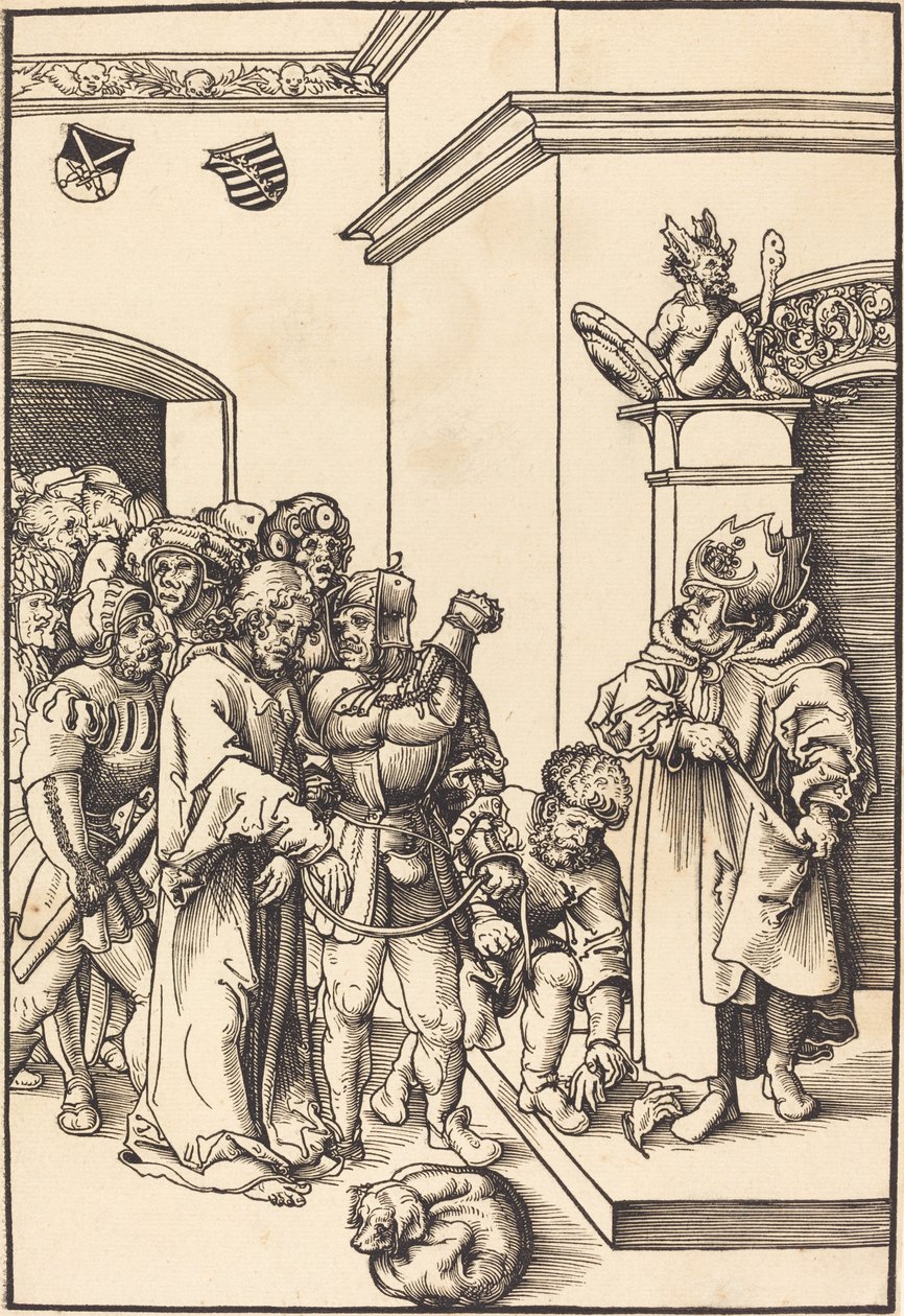 Cristo diante de Anás de Lucas Cranach the Elder