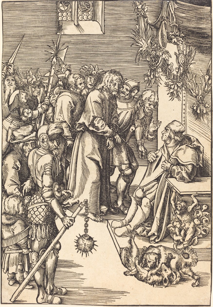 Cristo diante de Caifás de Lucas Cranach the Elder