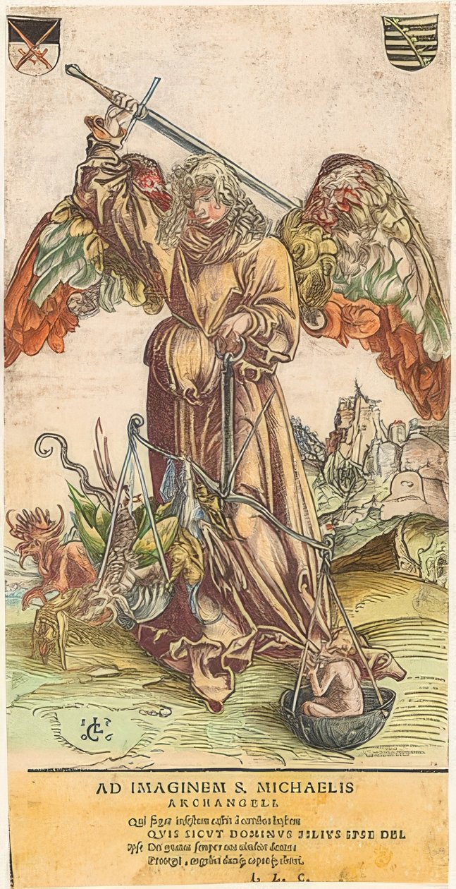 São Miguel como pesador de almas de Lucas Cranach the Elder