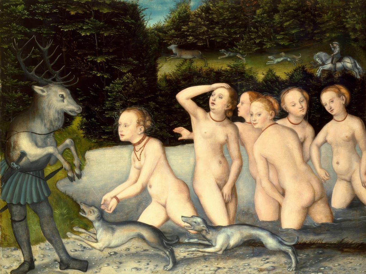Diana e Aktaeon de Lucas Cranach the Elder