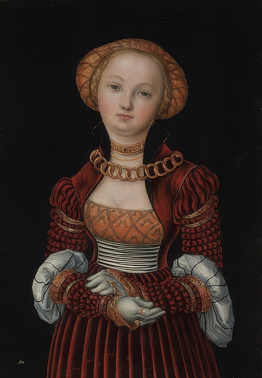 Retrato de mulher Por volta de 1525 de Lucas Cranach the Elder