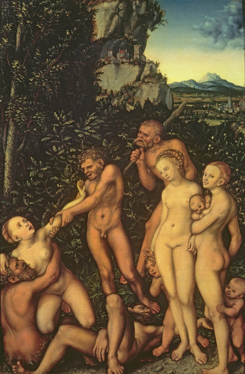 Frutos do Ciúme, 1530 (óleo sobre madeira) de Lucas Cranach the Elder