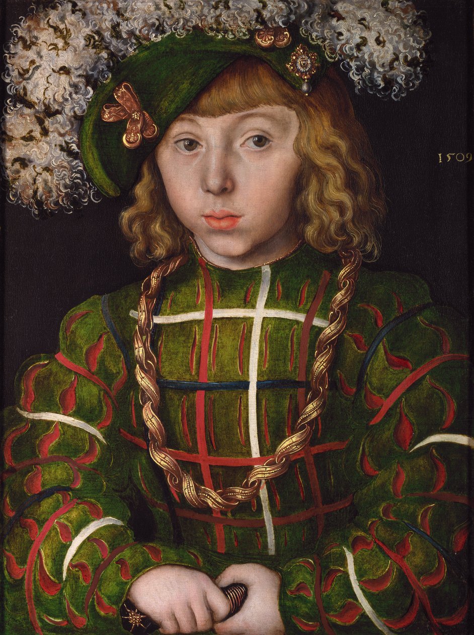 Alemão: Retrato de Johann Friedrich I, o Magnânimo Retrato de Johann Friedrich, o Magnânimo de Lucas Cranach the Elder