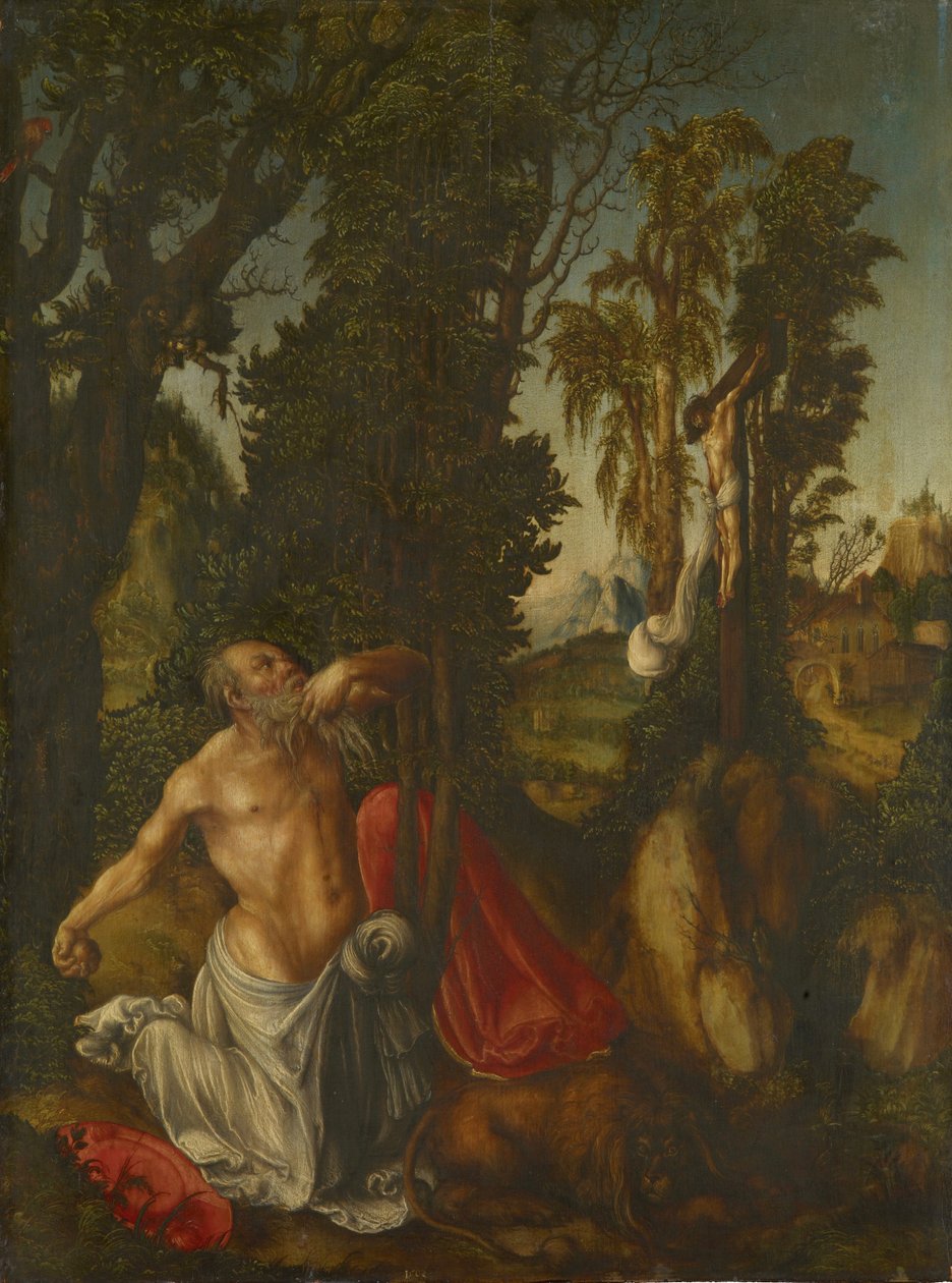 Alemão: Penitente São Jerónimo Penitente São Jerónimo de Lucas Cranach the Elder