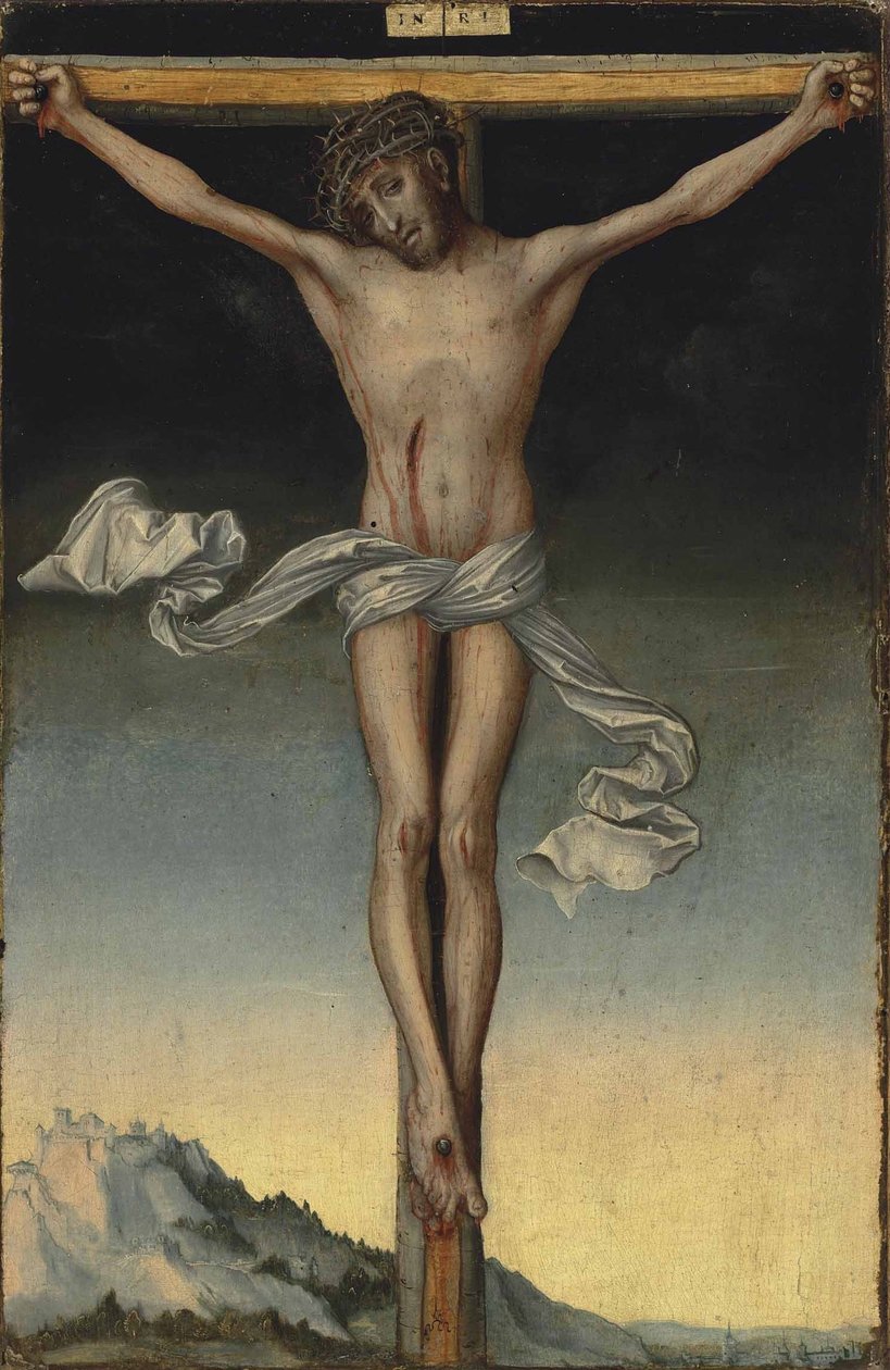 Alemão: Christus am Kreuz Cristo na Cruz de Lucas Cranach the Elder