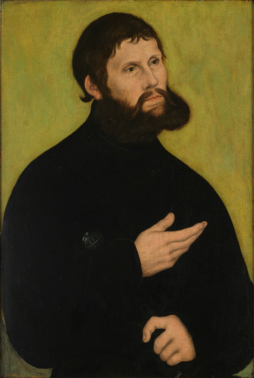 Alemão: Martin Luther als Junker Jörg Retrato de Martin Luther como Junker Jörg de Lucas Cranach the Elder