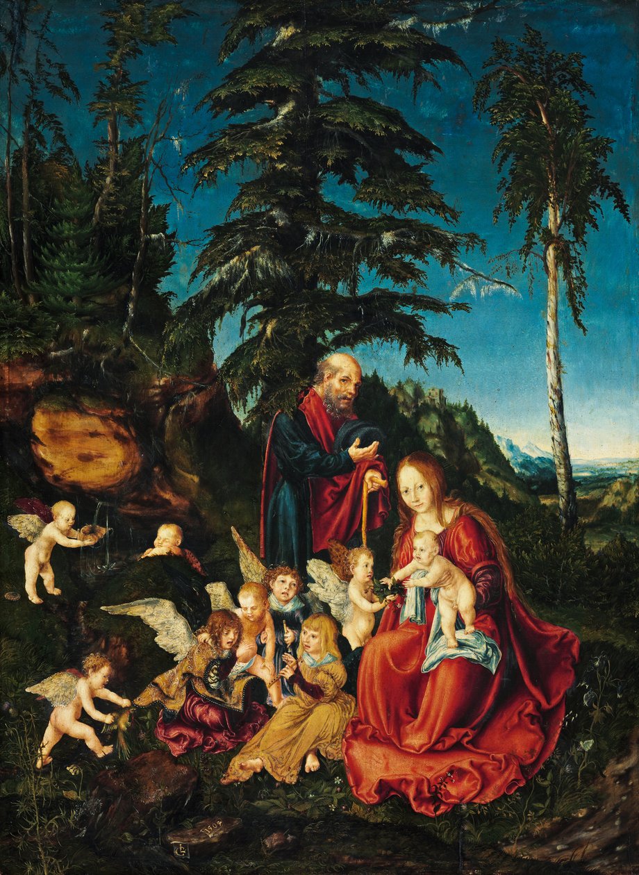 Alemão: Descanso no voo para o Egito Descanso no voo para o Egito de Lucas Cranach the Elder