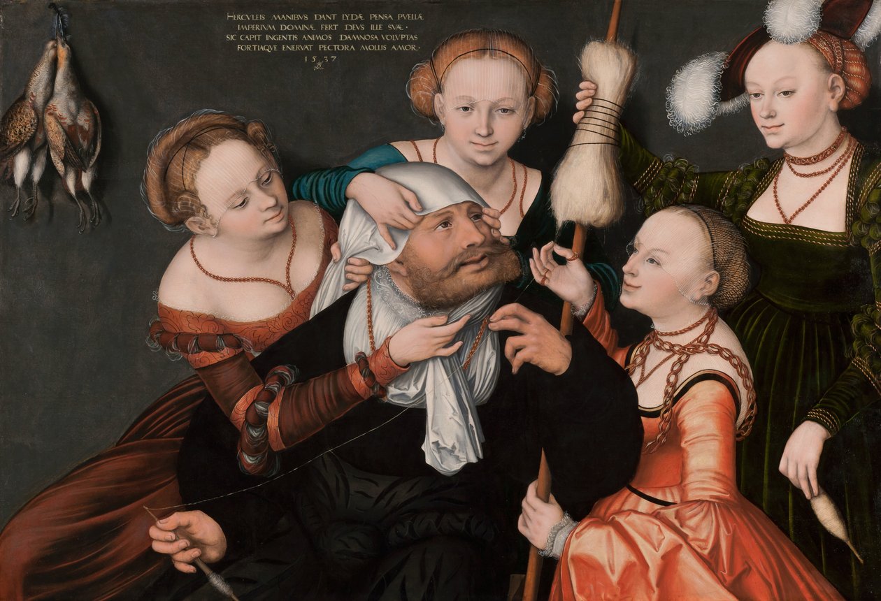Hércules e Omphale, 1537 de Lucas Cranach the Elder