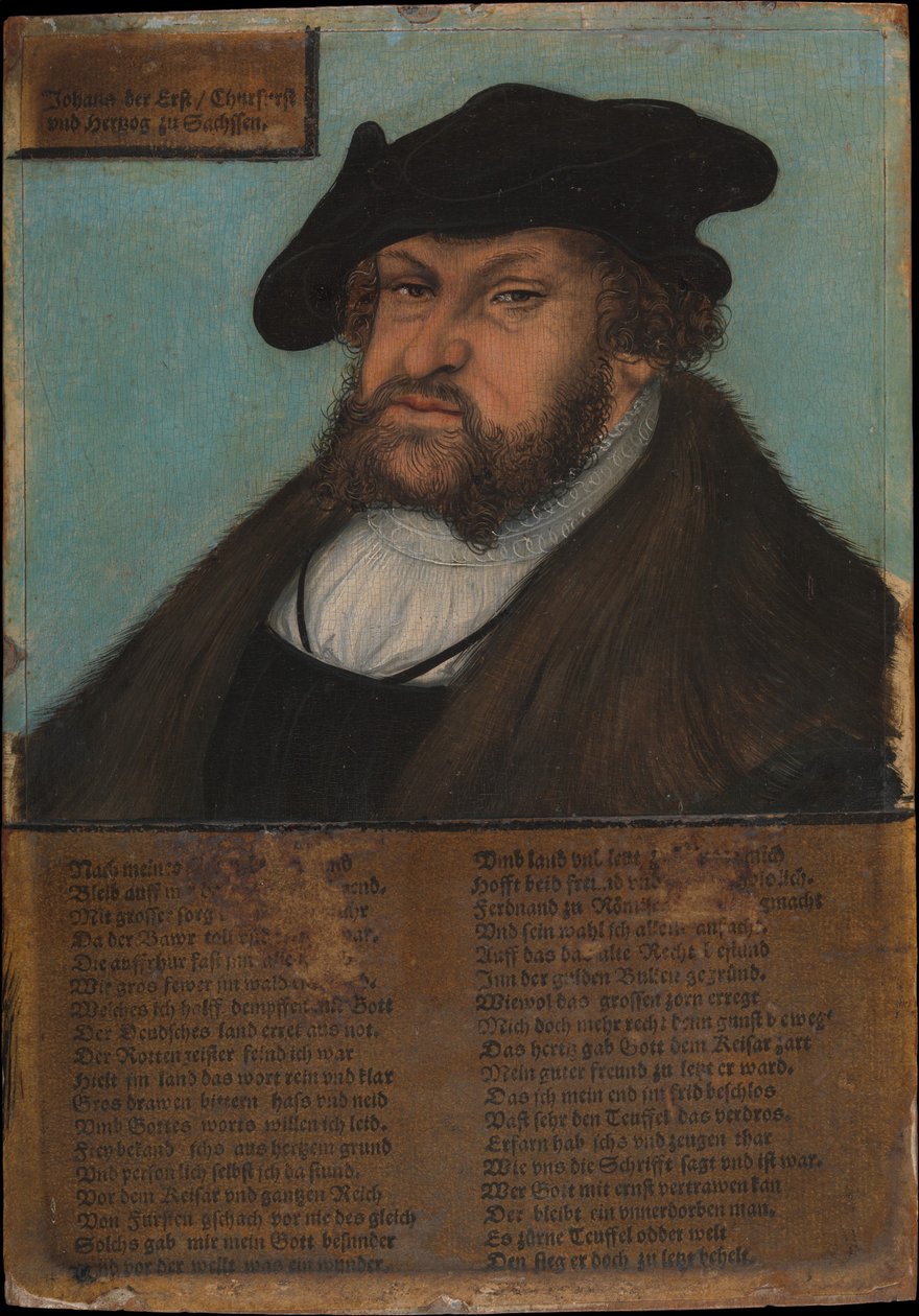 Johann I 1468-1532, o Constante, Eleitor da Saxônia, 1532-33. de Lucas Cranach the Elder