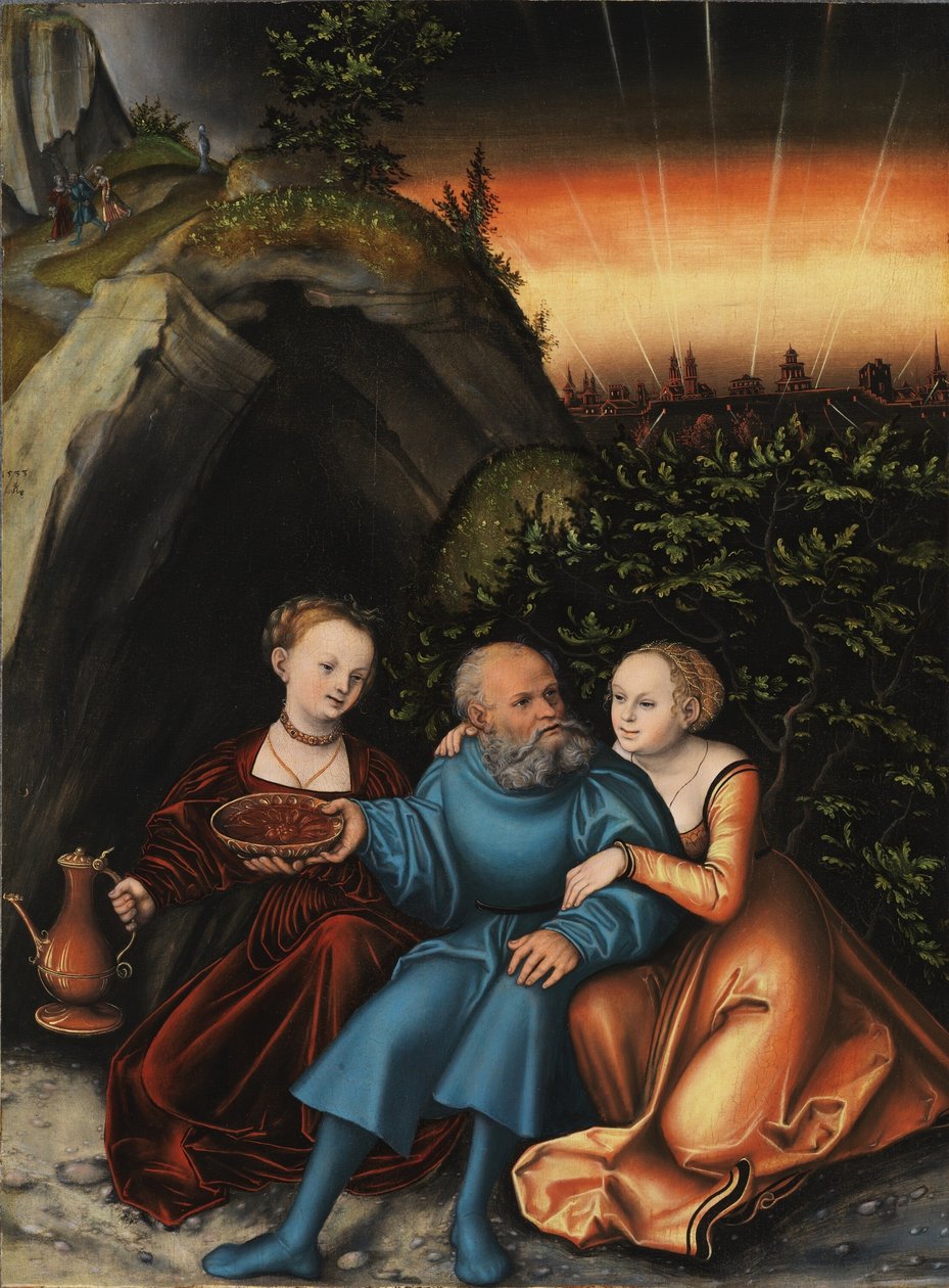 Ló e suas filhas de Lucas Cranach the Elder
