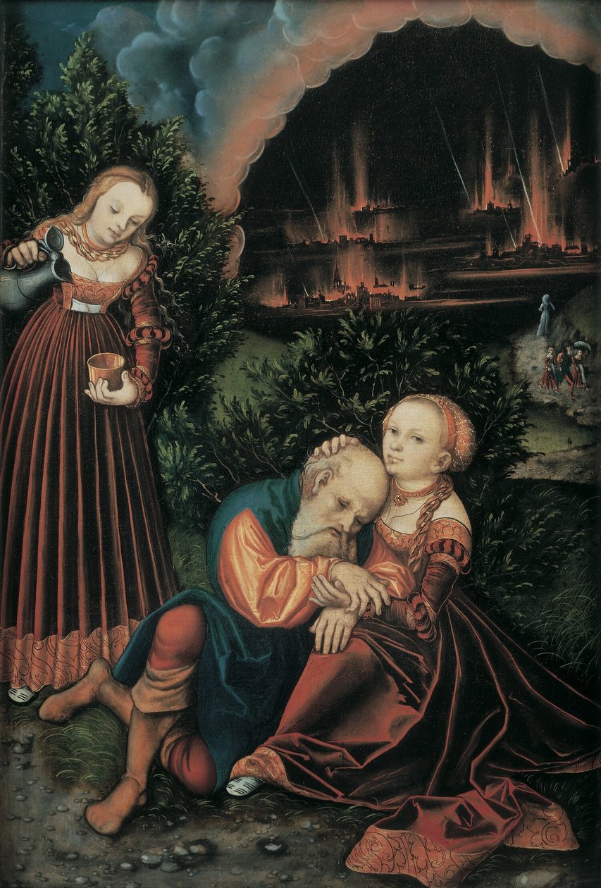 Ló e as suas filhas de Lucas Cranach the Elder