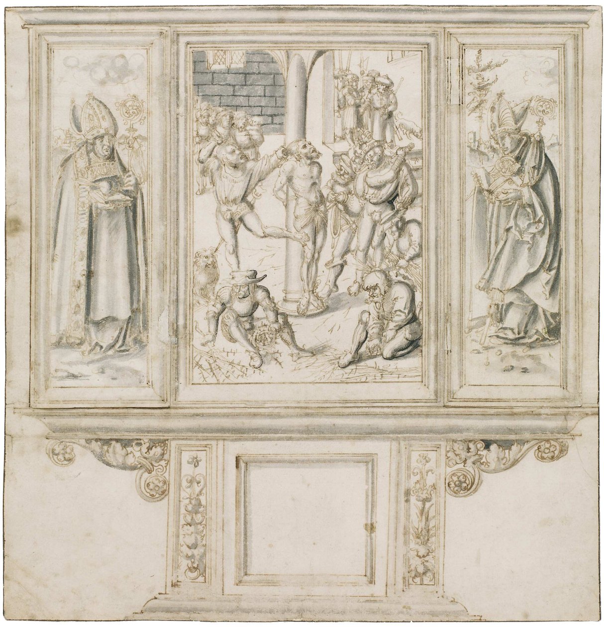 Esboço de altar de Lucas Cranach de Lucas Cranach the Elder