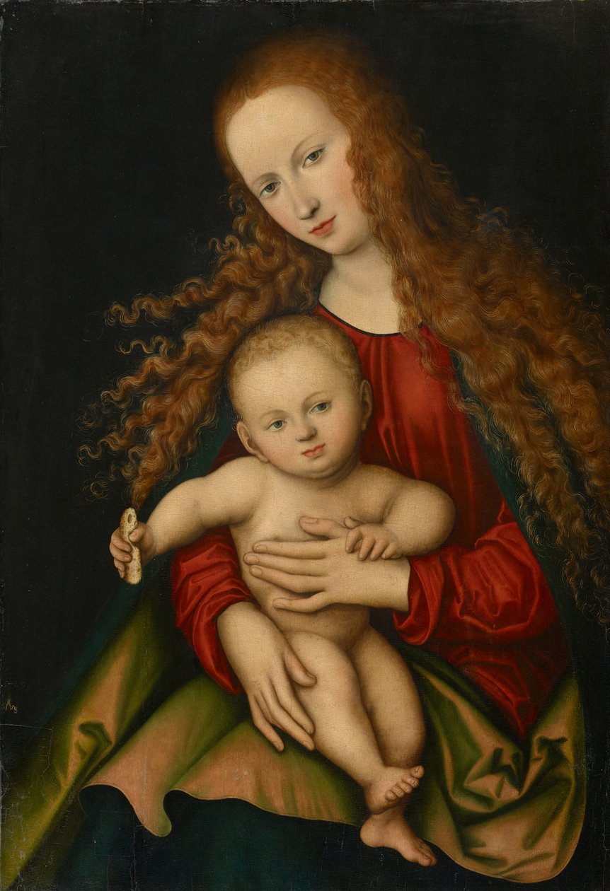 Madona e o Menino, 1529. de Lucas Cranach the Elder