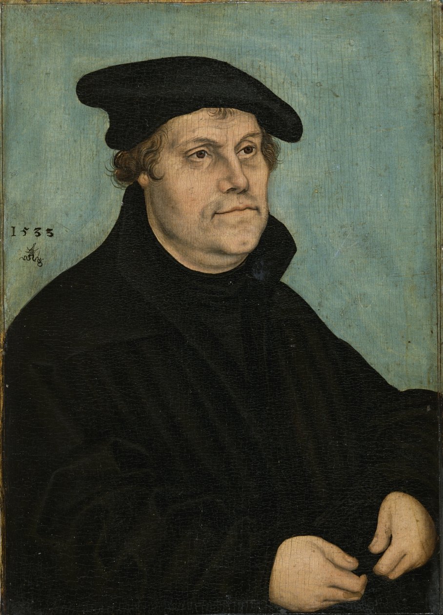 Martin Luther 1483-1546 aos 50 anos de 1533 de Lucas Cranach the Elder
