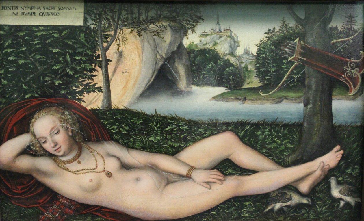 Ninfa na fonte de Lucas Cranach the Elder