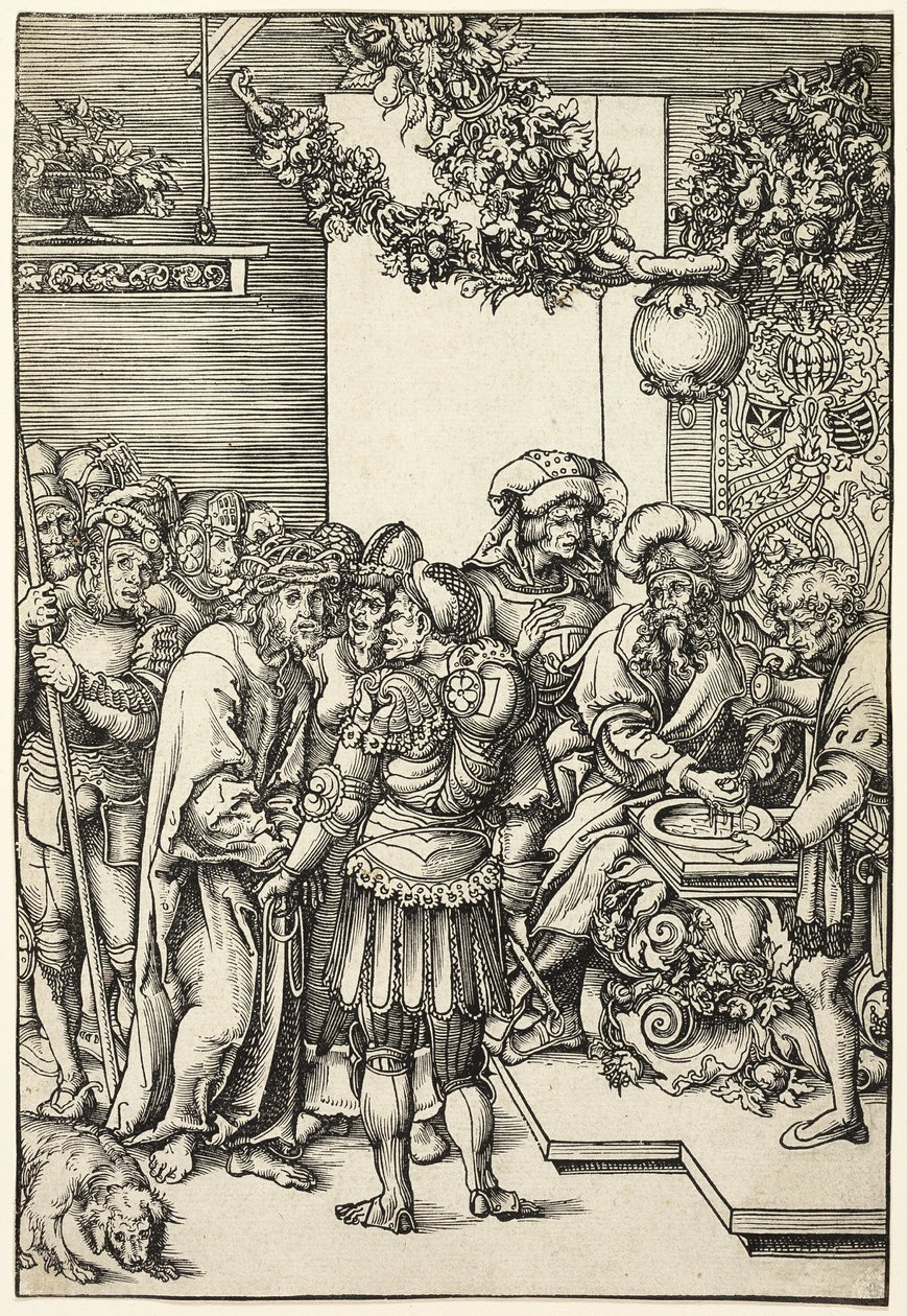 Pilatos lavando as mãos, de A Paixão de Lucas Cranach the Elder