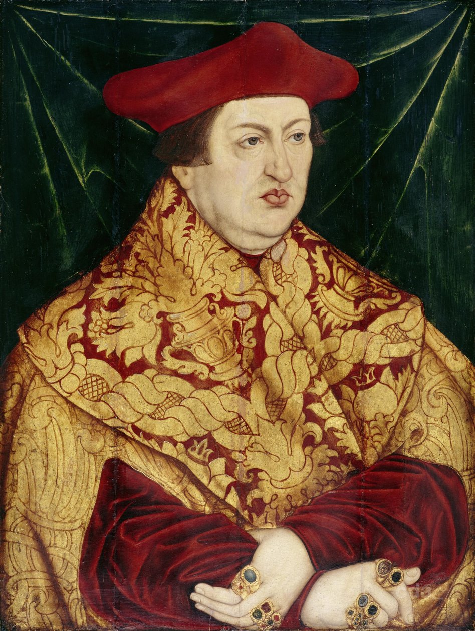 Retrato do Cardeal Albrecht de Brandenburgo de Lucas Cranach the Elder
