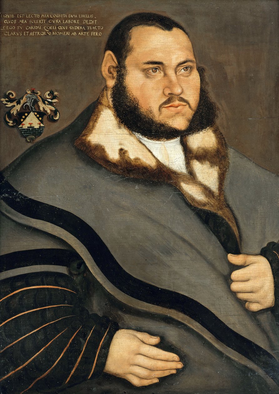 Retrato de Johannes Carion de Lucas Cranach the Elder