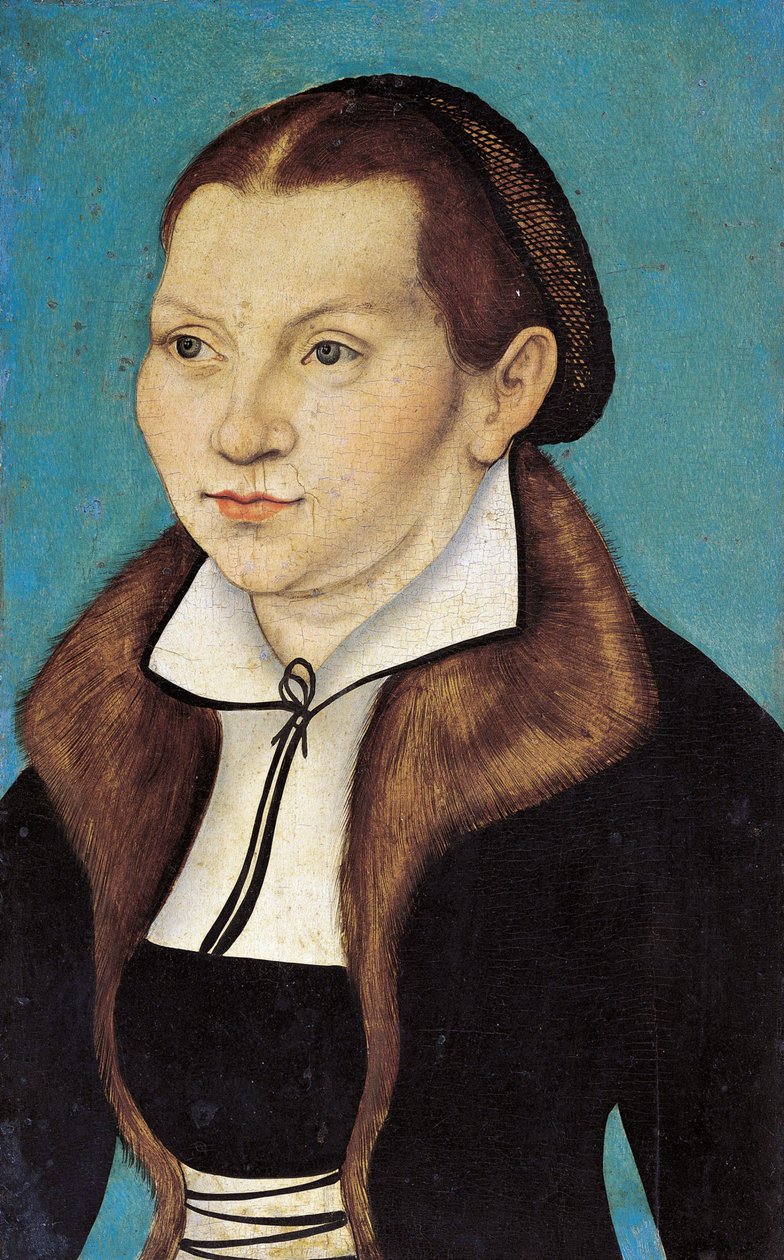 Retrato de Katharina Luther, née Katharina von Bora 1499-1552, 1529. de Lucas Cranach the Elder