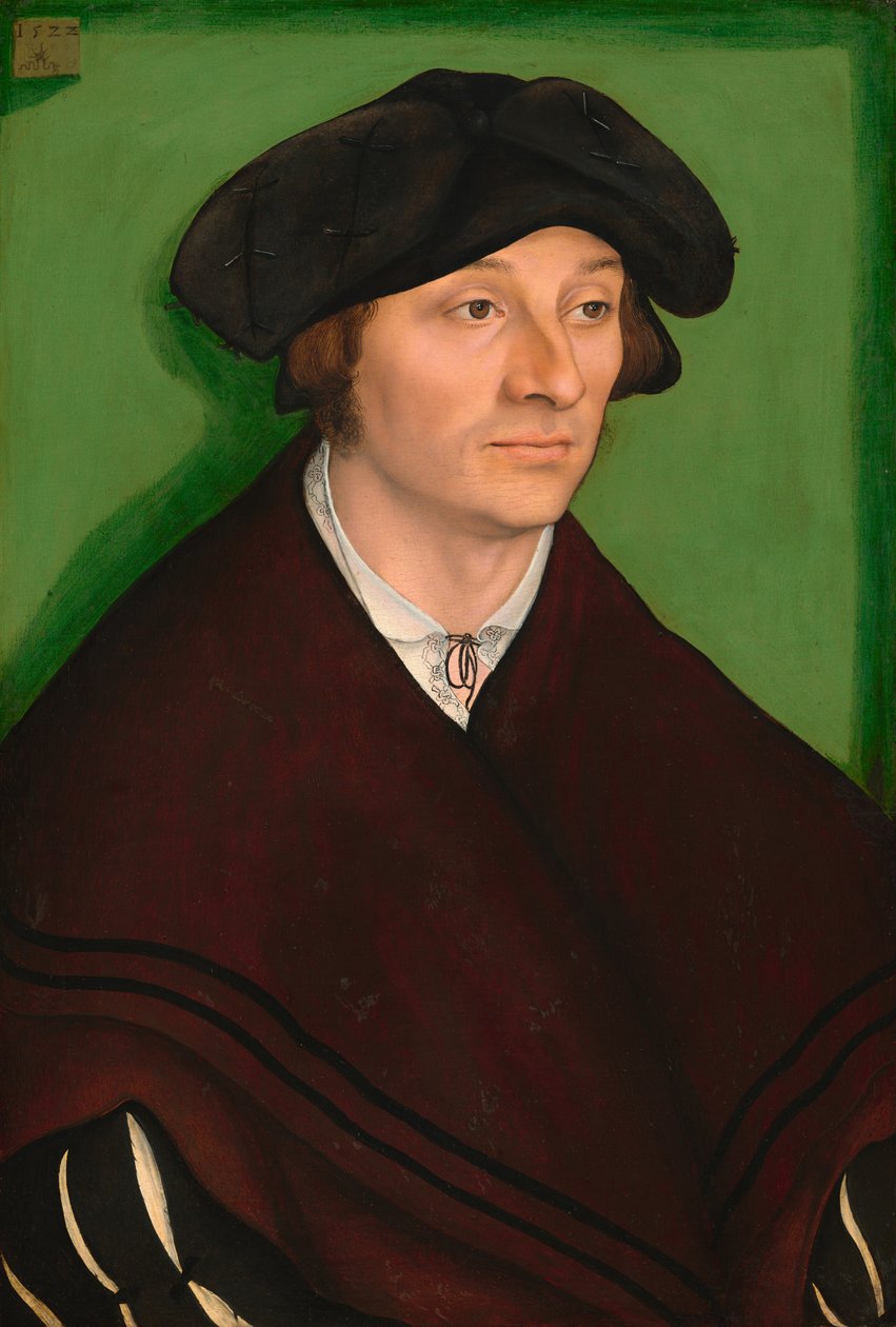 Retrato de um homem de Lucas Cranach the Elder
