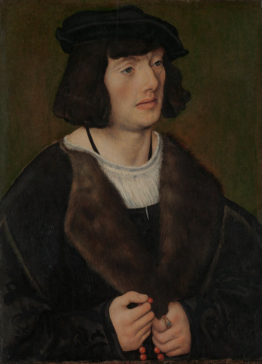 Retrato de um Homem com um Terço, ca. 1508. de Lucas Cranach the Elder