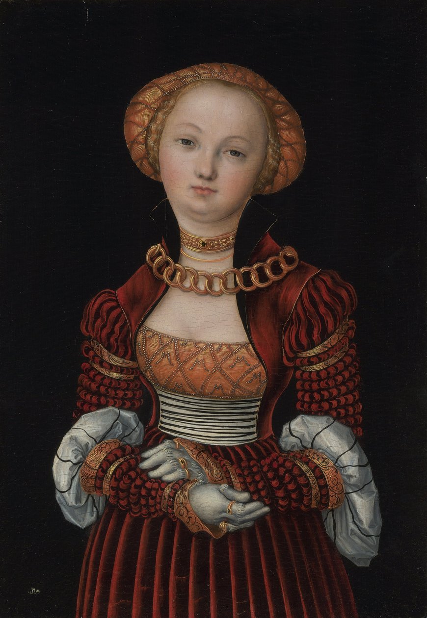 Retrato de uma mulher de Lucas Cranach the Elder