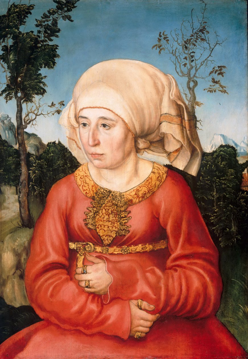 Retrato da esposa de um jurista de Lucas Cranach the Elder