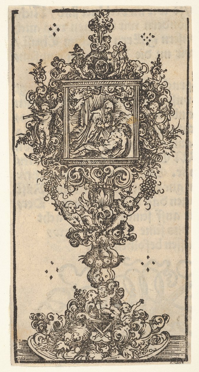 Relicário com Pieta, da Grande Série de Relicários de Wittenberg, 1509. de Lucas Cranach the Elder