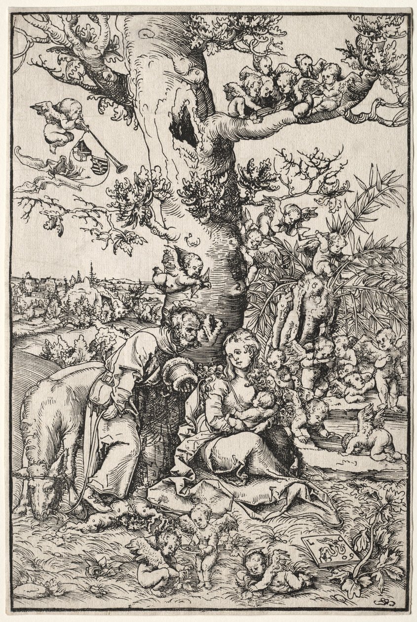 Descanse na fuga para o Egito, 1509. de Lucas Cranach the Elder
