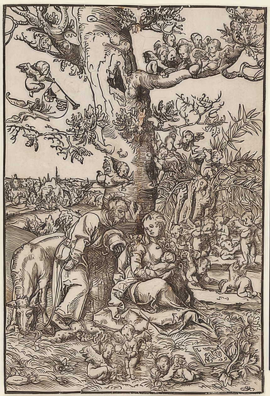 Descanse em fuga de Lucas Cranach the Elder
