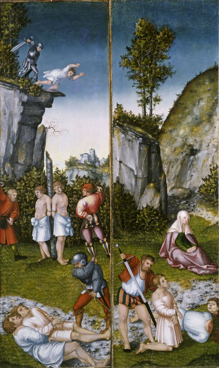 Santa Felicitas no martírio de seus sete filhos de Lucas Cranach the Elder