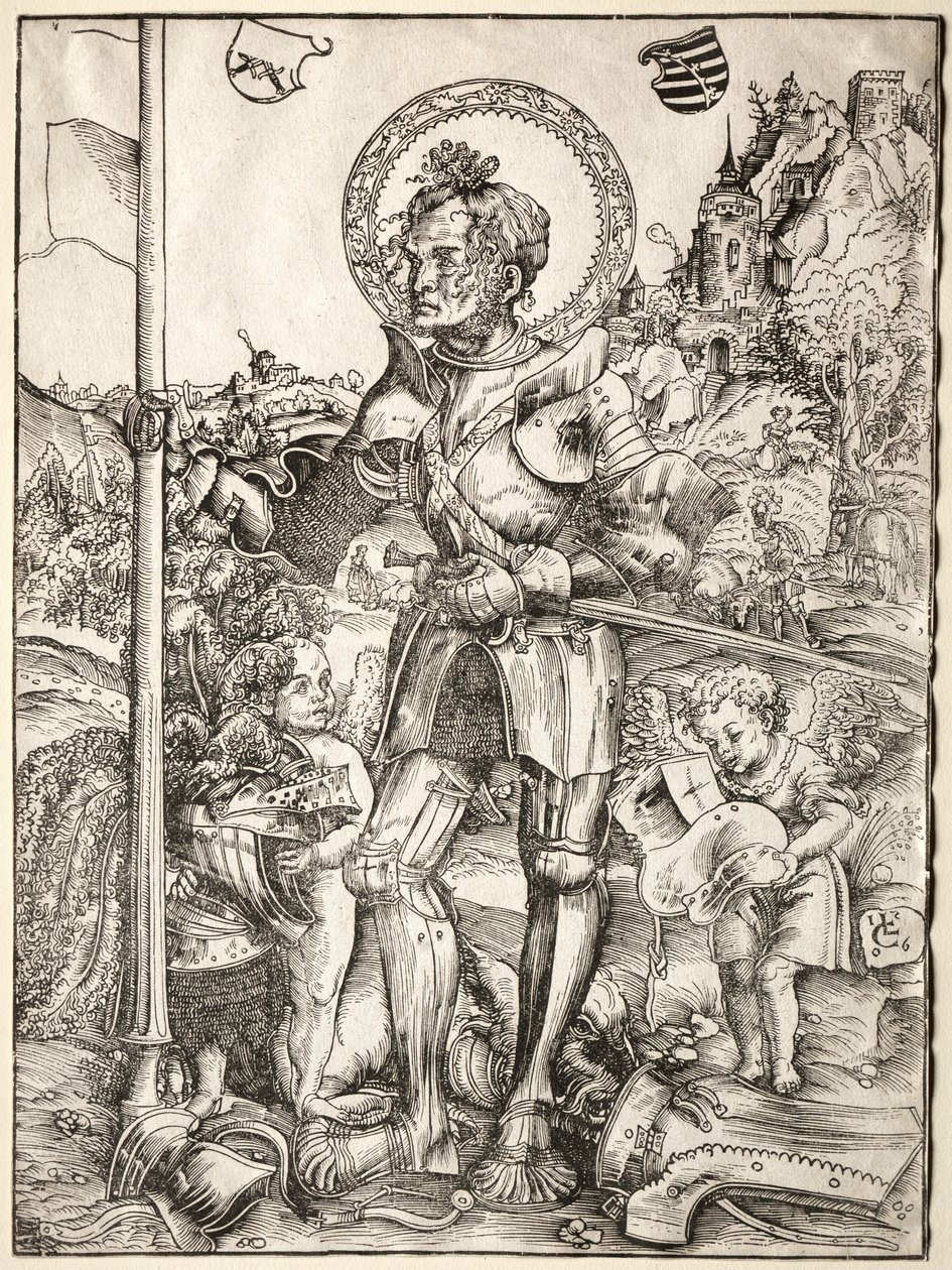 Posição de Saint George, 1506. de Lucas Cranach the Elder