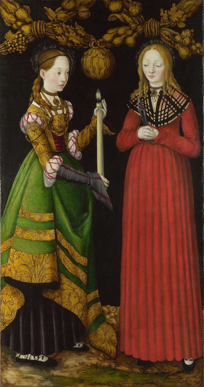 Santos Genevieve e Apollonia, 1506 de Lucas Cranach the Elder