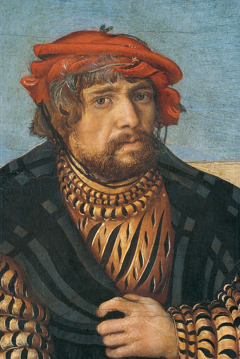Auto-retrato Na Sagrada Família, c. 1510 de Lucas Cranach the Elder