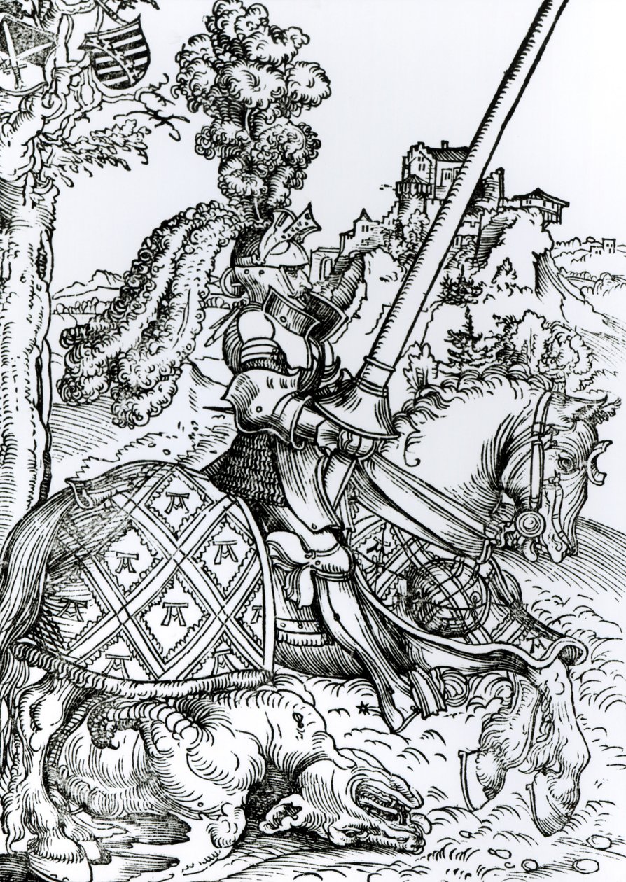 São Jorge a cavalo, 1507 de Lucas Cranach the Elder