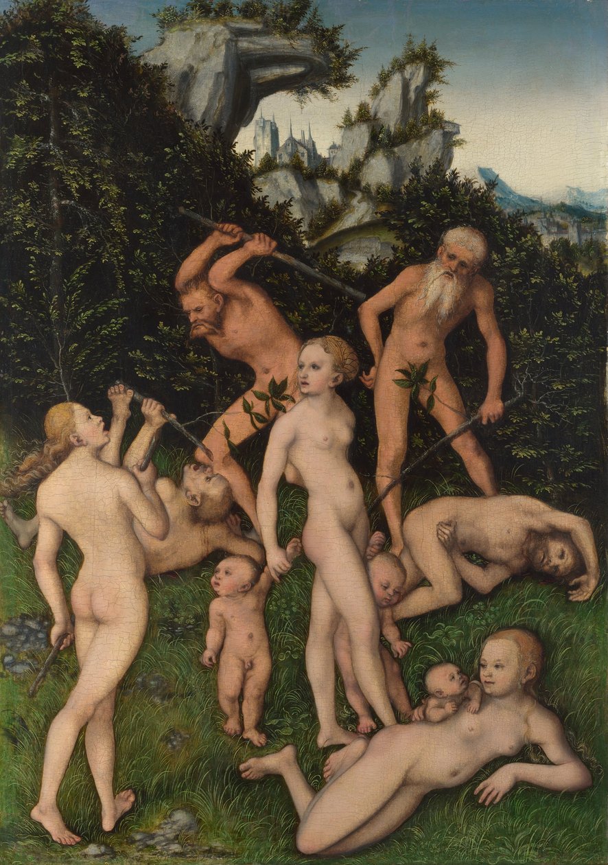 O fim da idade de prata, ca 1530 de Lucas Cranach the Elder