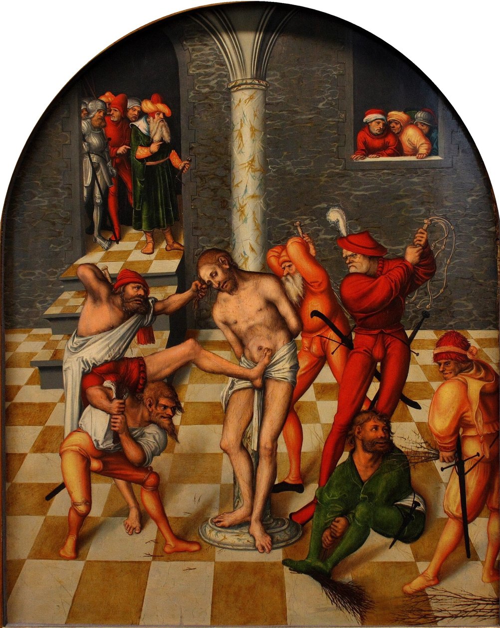 A Flagelação de Cristo, 1538 de Lucas Cranach the Elder