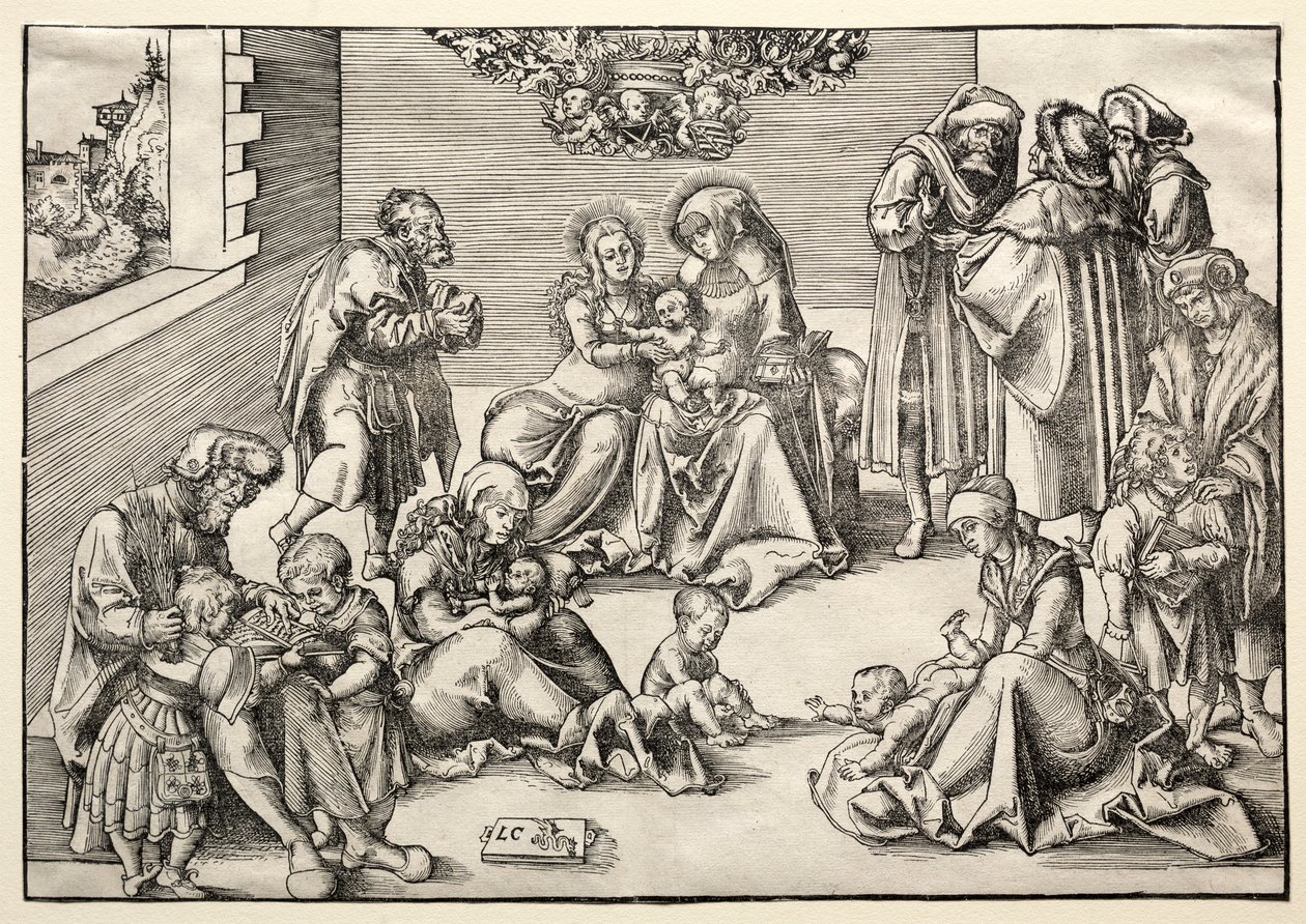 A Sagrada Família e Membros. de Lucas Cranach the Elder