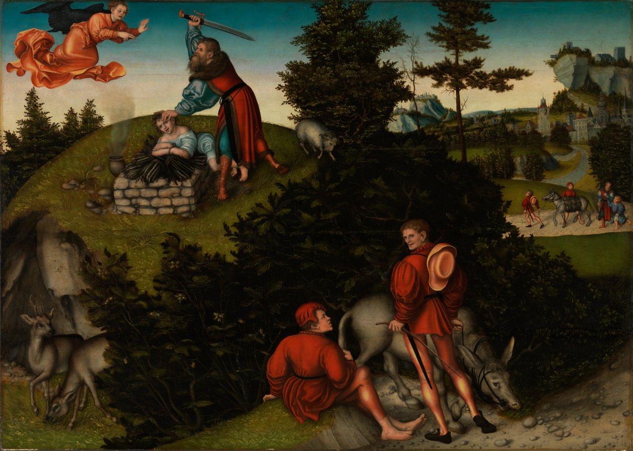 O Sacrifício de Abraão de Lucas Cranach the Elder