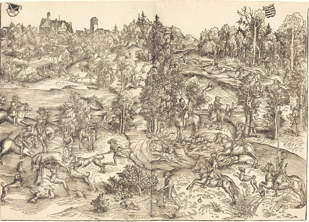 A caça ao veado de Lucas Cranach the Elder