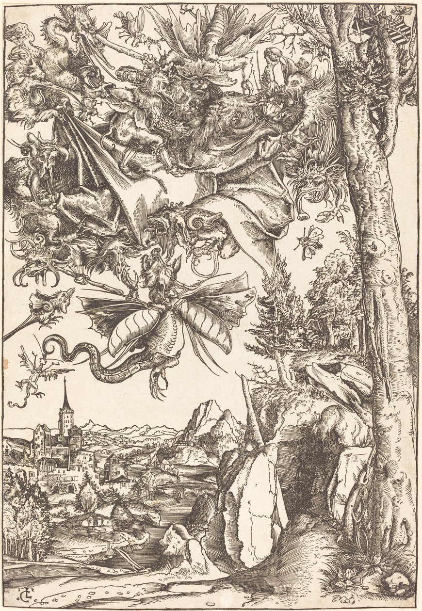 A tentação de Santo António de Lucas Cranach the Elder