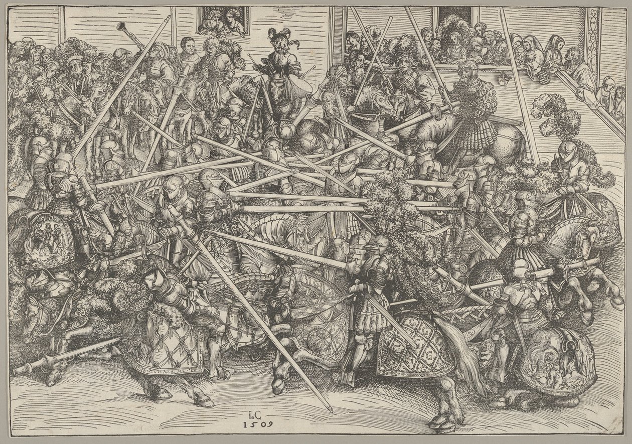 O terceiro torneio, 1509. de Lucas Cranach the Elder