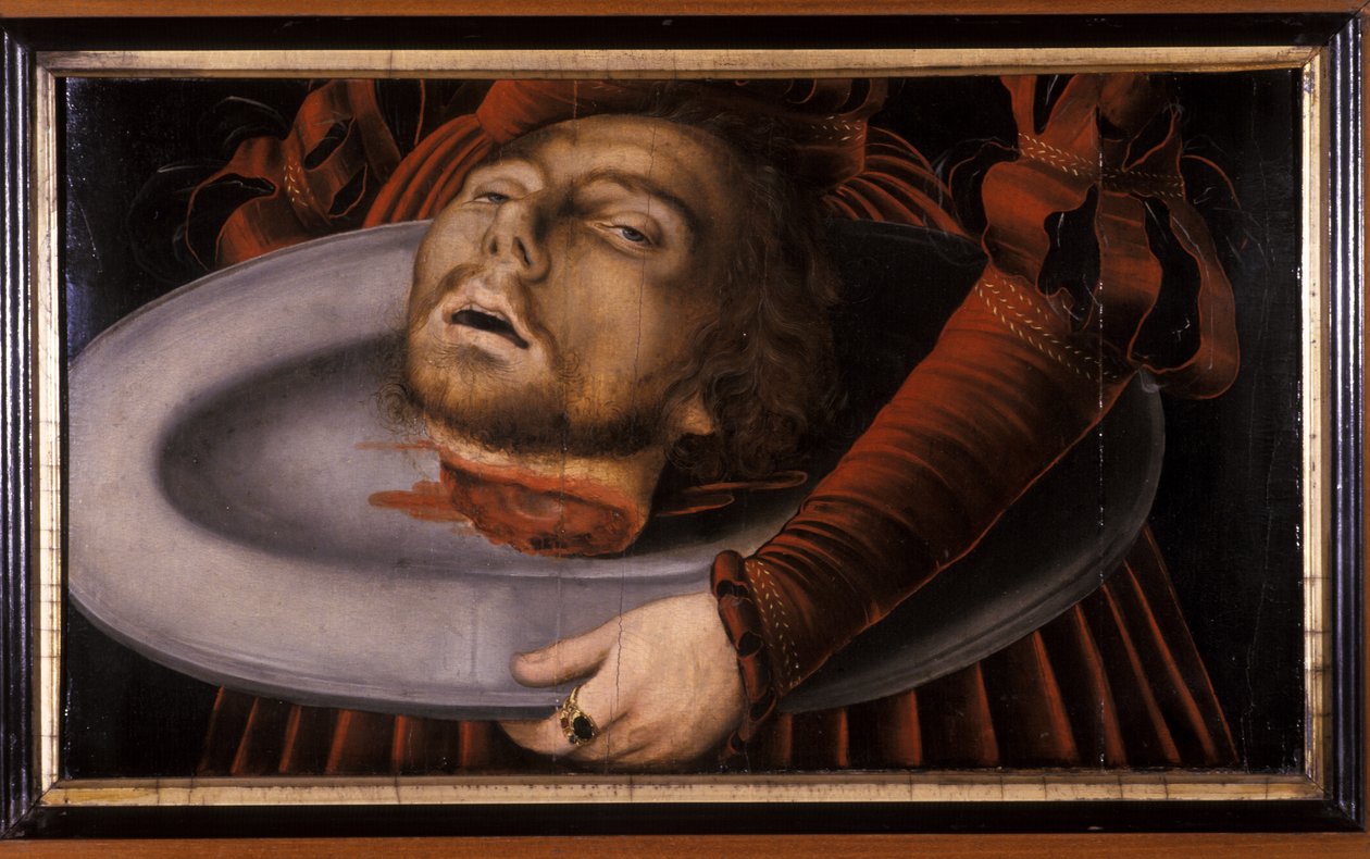 A cabeça de João Batista (óleo no pinhal) de Lucas Cranach the Elder