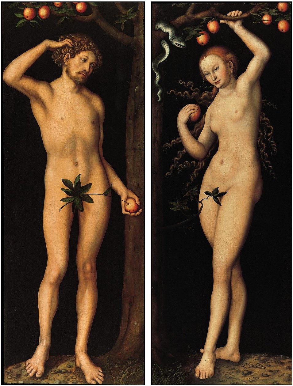 Ucraniano:  Adão e Eva Adão e Eva de Lucas Cranach the Elder