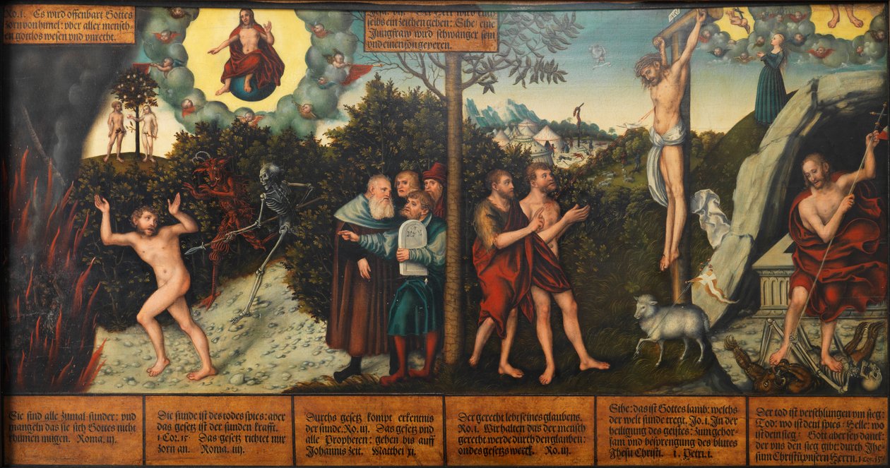 Alemão: Alegoria da Lei e da Graça Lei e Graça de Lucas Cranach the Elder and workshop