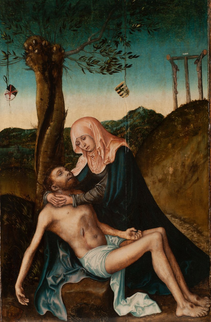 Eslovaco: Pieta Pieta sob a Cruz de Lucas Cranach the Elder and workshop