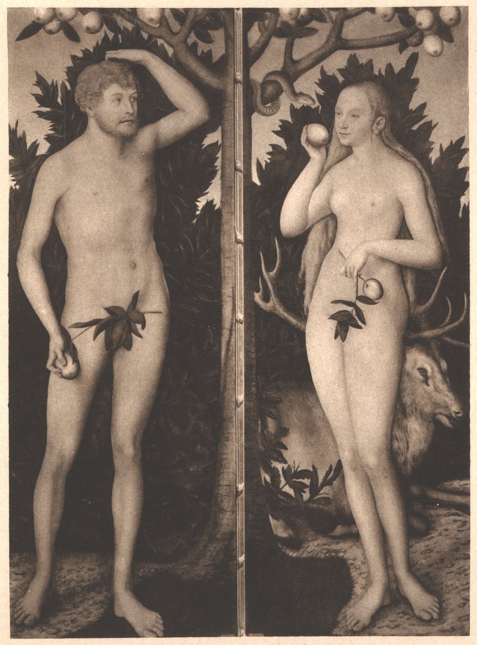 Adão e Eva de Lucas Cranach the Younger