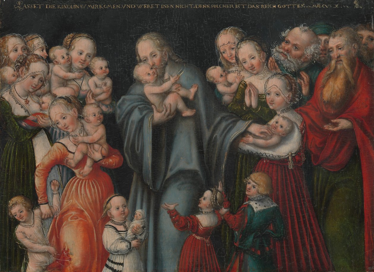 Cristo abençoando as crianças, ca. 1545-50. de Lucas Cranach the Younger